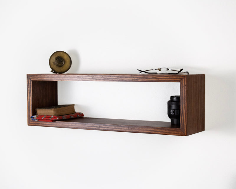 Floating Box Shelf | Solid Wood