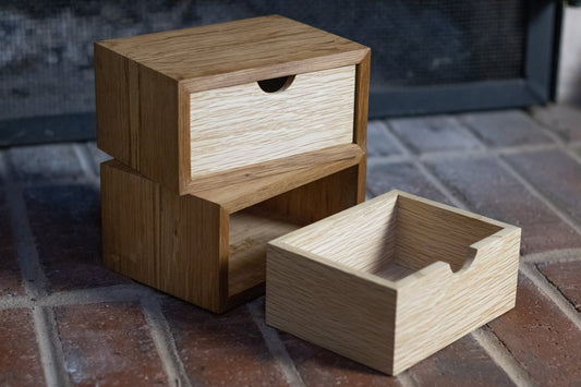 Pair of White Oak Wooden Boxes - day1wood