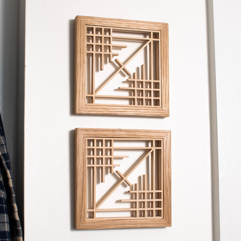 Shear - Mini Kumiko Wall Art Panel