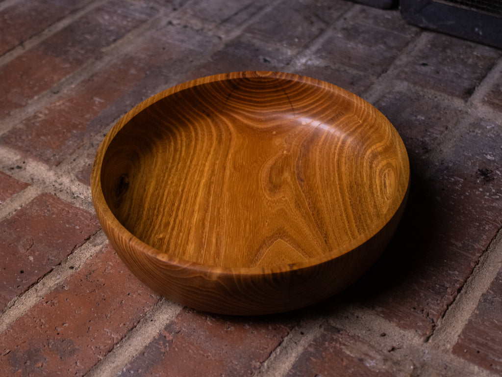 Black Locust Wood Shallow Bowl