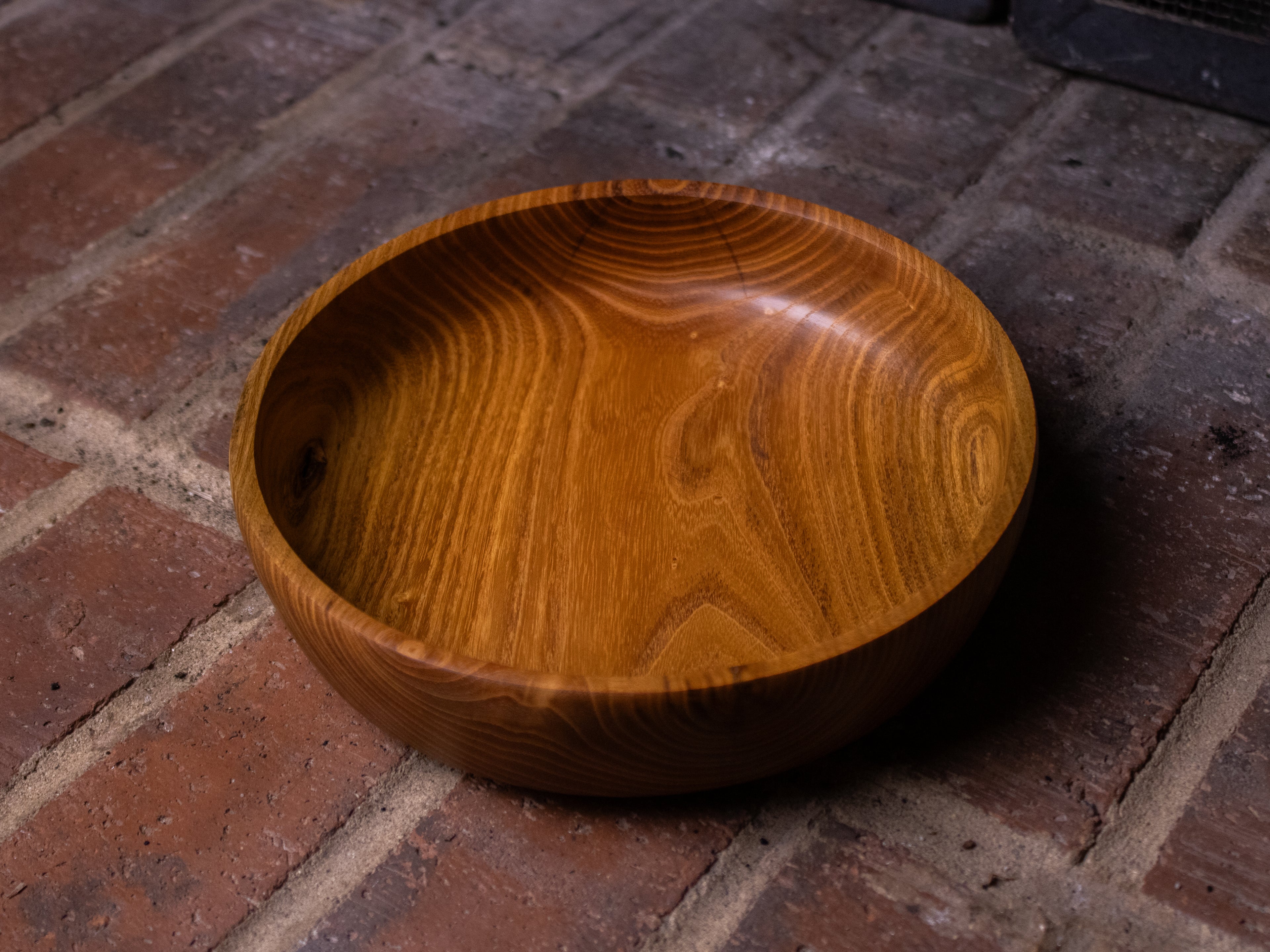 Black Locust Wood Shallow Bowl