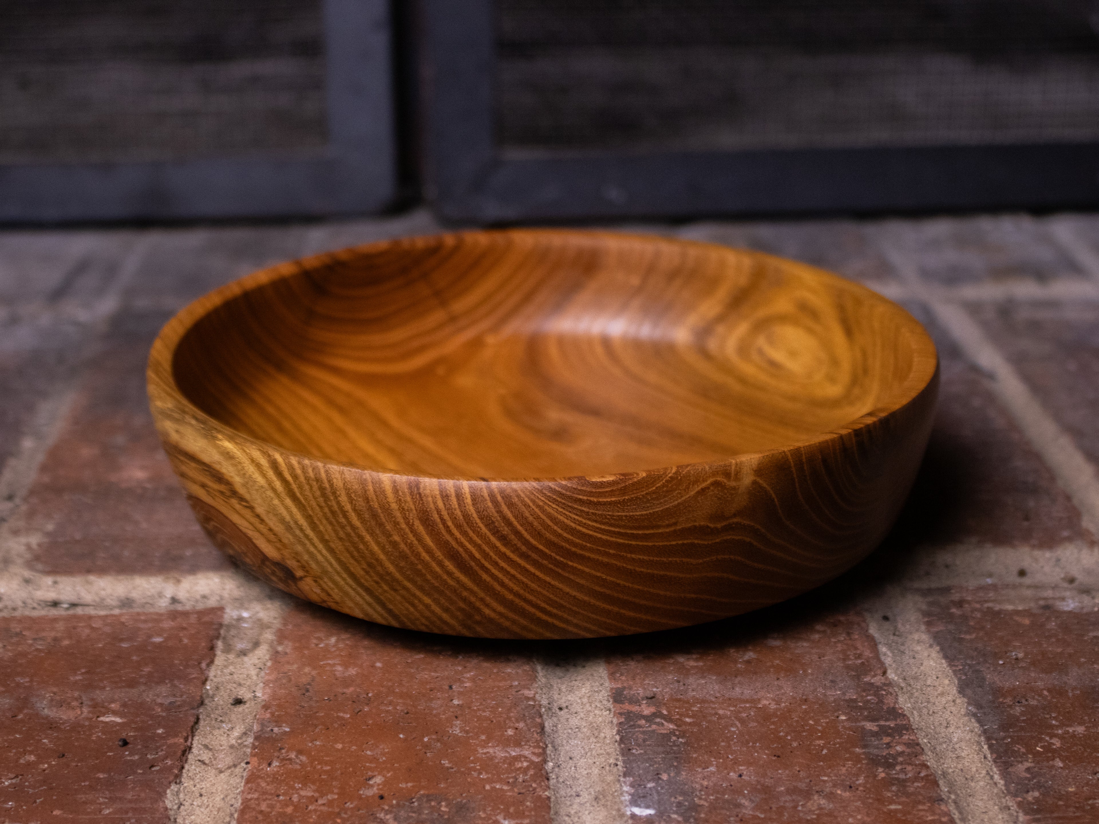 Black Locust Wood Shallow Bowl
