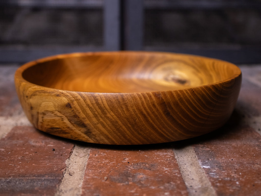 Black Locust Wood Shallow Bowl