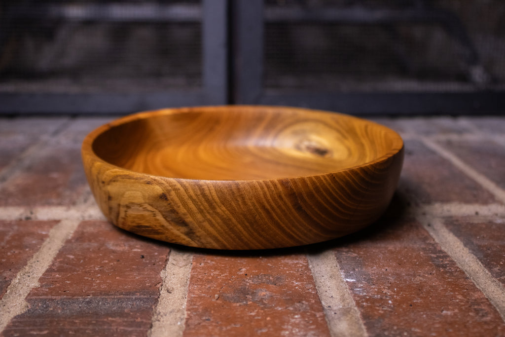 Black Locust Wood Shallow Bowl
