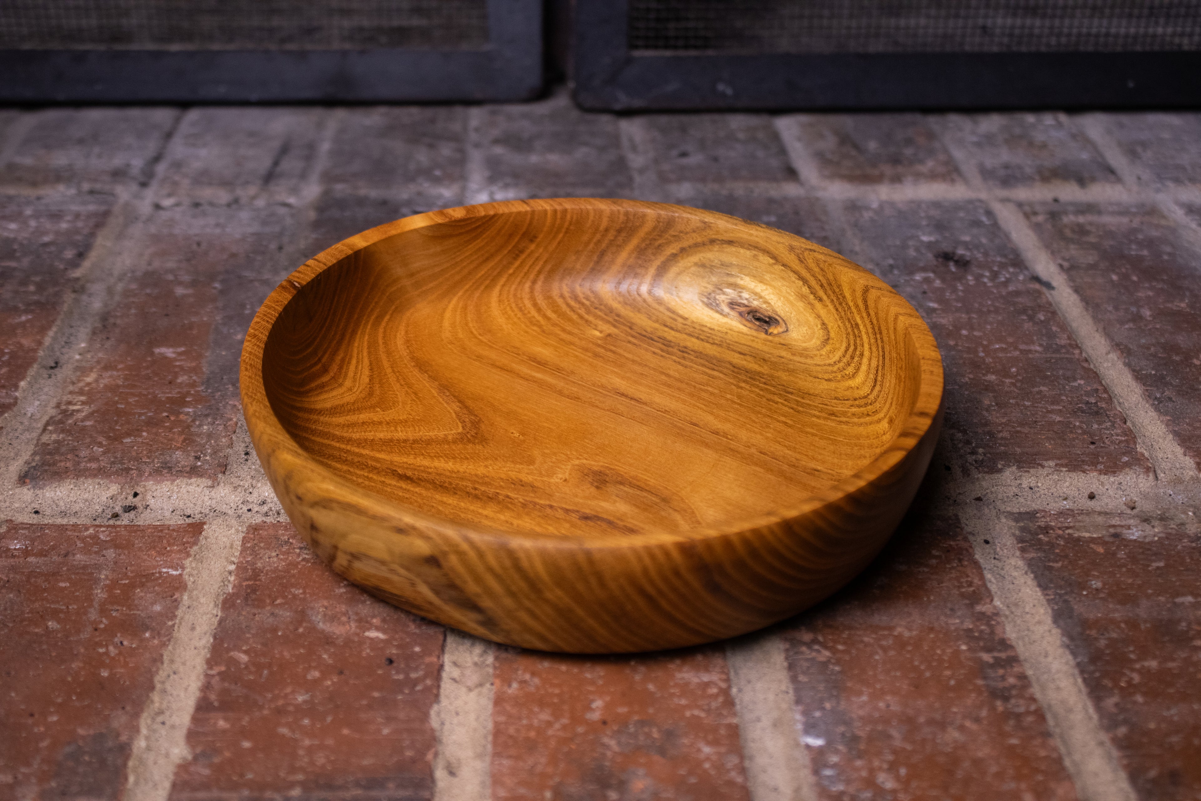 Black Locust Wood Shallow Bowl