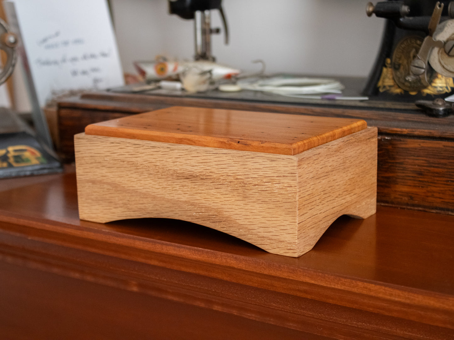 White Oak/Cherry  Keepsake/Jewelry Box