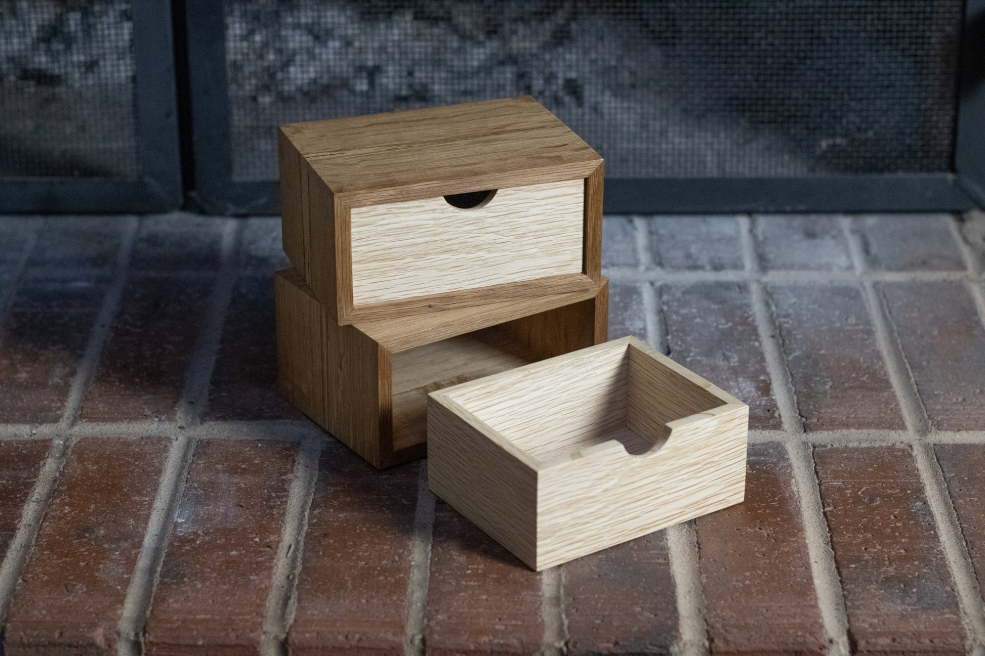 Pair of White Oak Wooden Boxes - day1wood