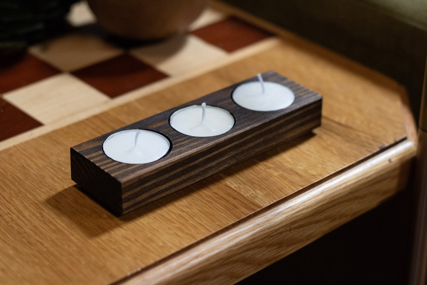 Triple Tea Candle Holder - Pine - day1wood