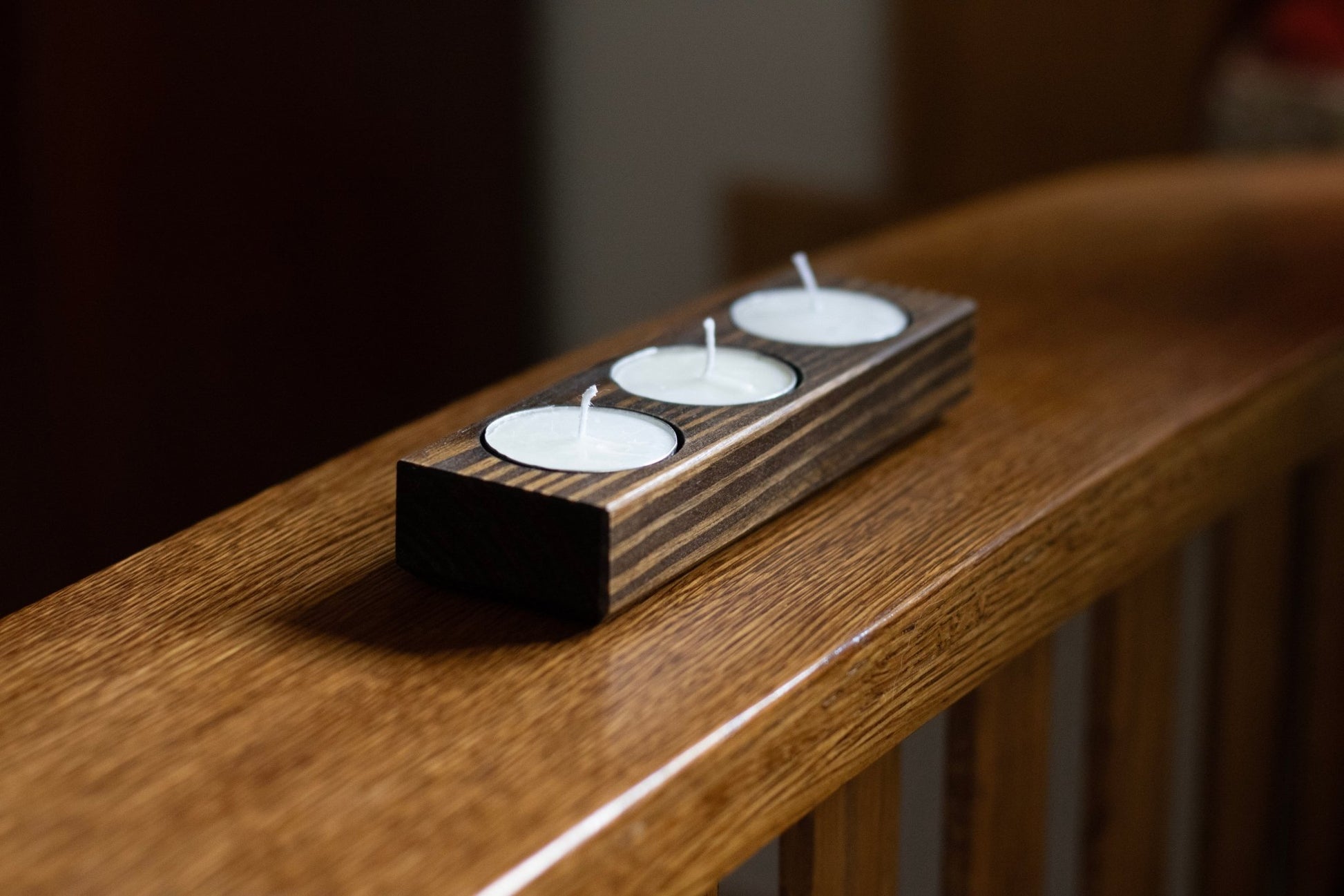 Triple Tea Candle Holder - Pine - day1wood